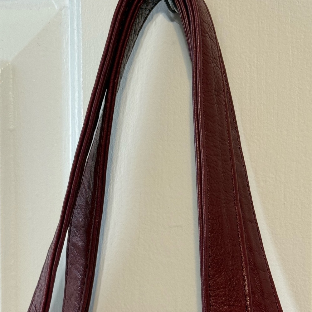 WanderersTravel Co. Sofia Woven Burgundy Leather Satchel ECU! - Picture 4 of 15